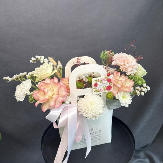 Сумочка с цветами учителю
