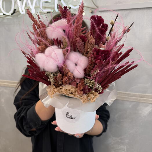 Композиция из сухоцветов (4) «Парижские каникулы» от XOFLOWERS