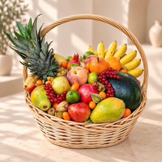 Cesta de frutas "carga de Frutas" / peso: 15 kg / Tamaño: 46*38*75 / fruta fresca / set de regalo / cesta de regalo