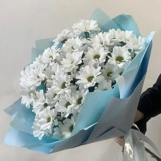 Букет "Ромашка" из 5 кустовых хризантем