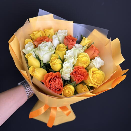 25 кенийских роз Микс