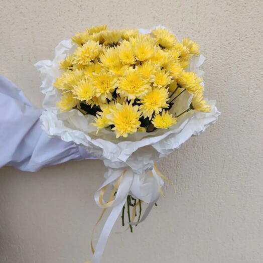 Букет из кустовой хризантемы 💛