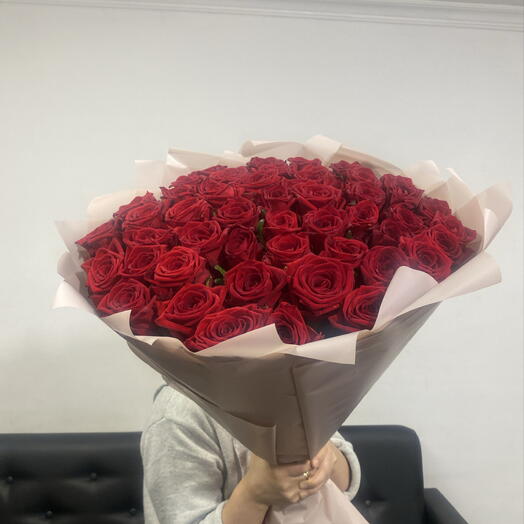 Красные розы 51 шт🌹