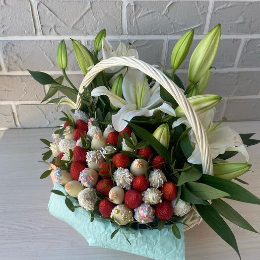 Lily with strawberries