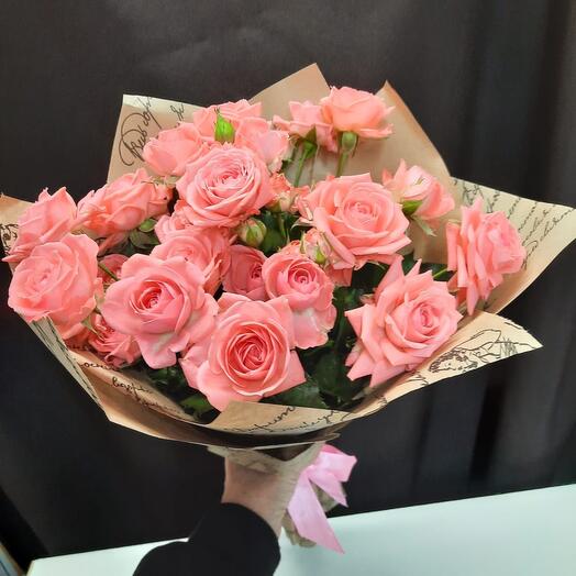 Bouquet compliment with bush rose Barbados