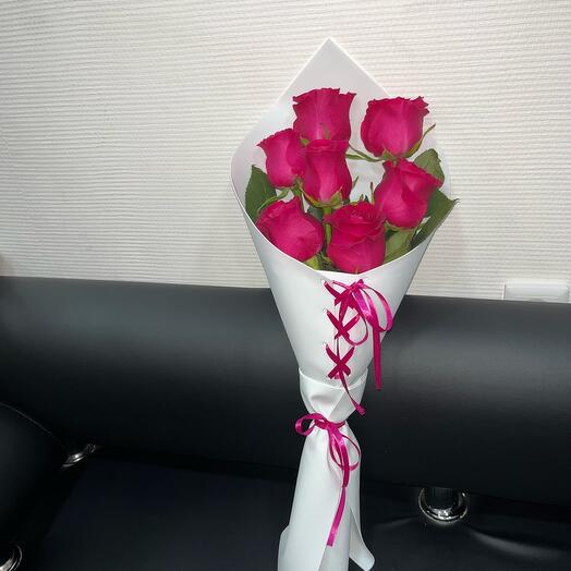 Bouquet-envelope of pink roses