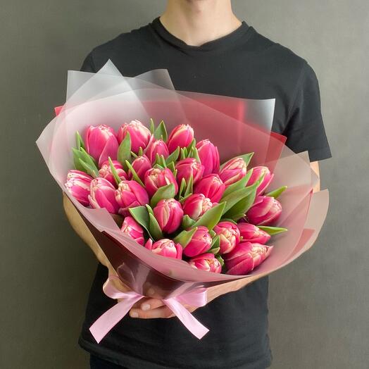 25 пионовидных тюльпана коламбус