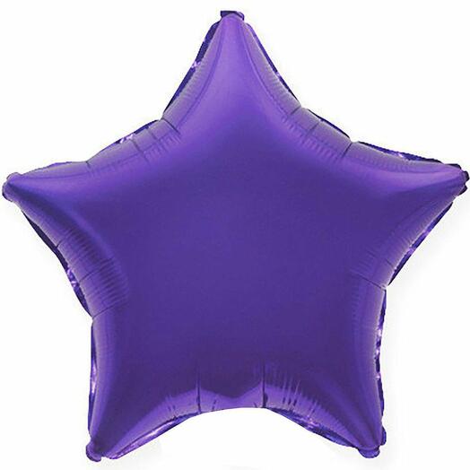 Globo estrella grande púrpura con helio