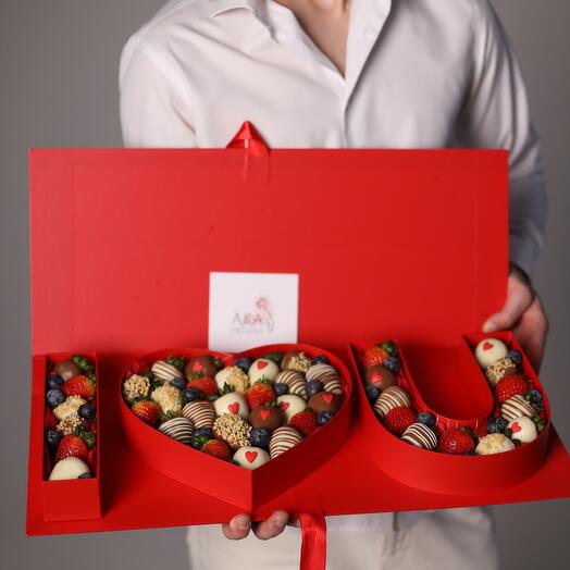 PREMIUM клубника в шоколаде - I LOVE YOU