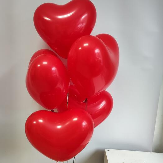 Balls hearts 5 pcs