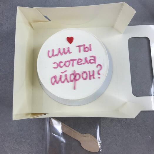 Bento birthday cake "or did you want an iPhone"