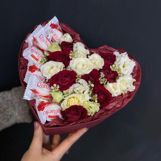 Corazón con flores