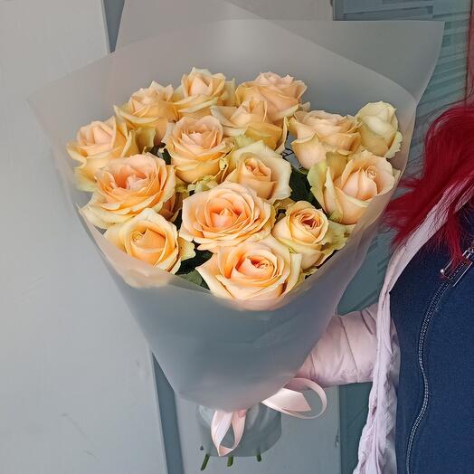 Ramo de 15 rosas de crema🌹