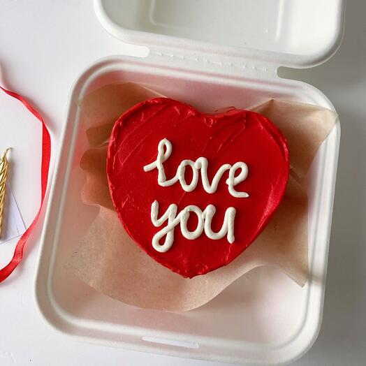 Бенто торт сердце «люблю тебя» для девушки/парня в подарок