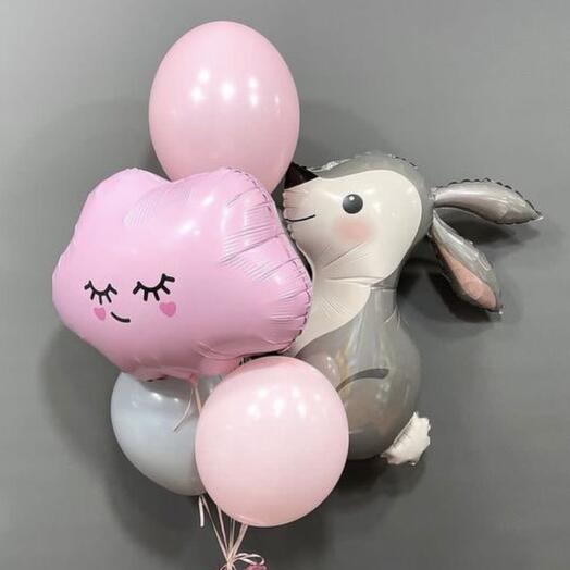 Fountain "Bunny on a pink cloud"