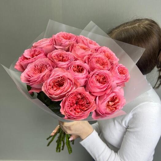 Пионовидные розы 15 шт