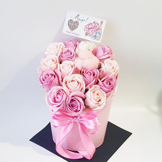 Интерьерная композиция с мыльными розами 💖