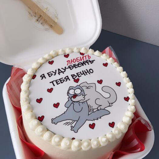 Cute bento cake with an inscription