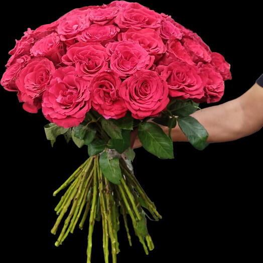 Red roses bouquet 51pcs roses