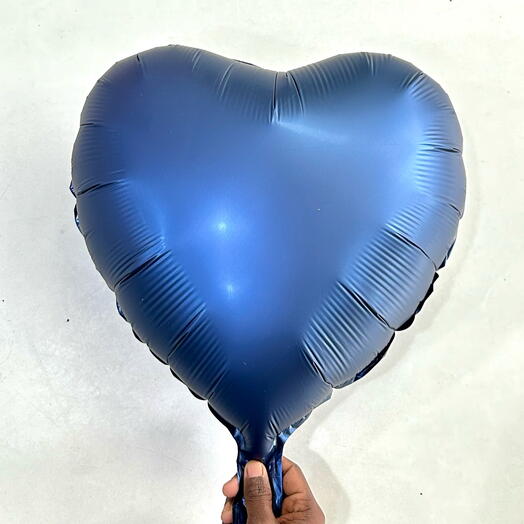 Dark Blue Heart Shaped Foil Balloons
