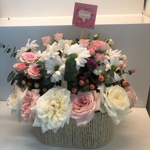 Elegant Flower Basket for Mom