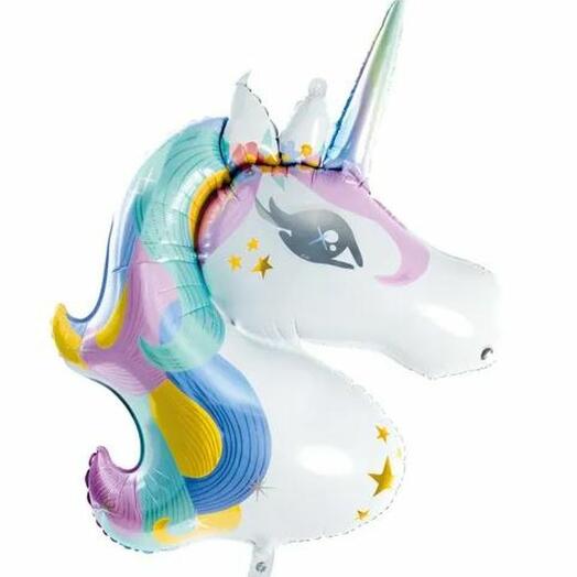 Unicorn balloon with helium