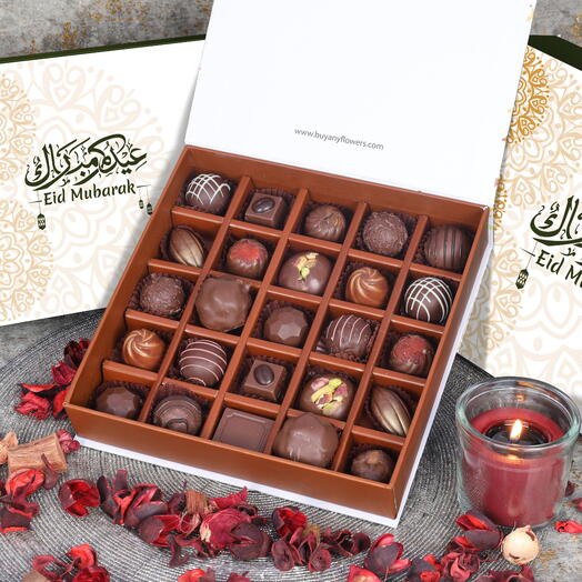 Eid Premium Chocolates By Sweecho 25 Pcs Golden