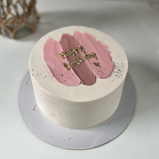 Торт 1,5 кг «happy birthday» с начинкой Сникерс/ваниль-малина/шоколад-вишня
