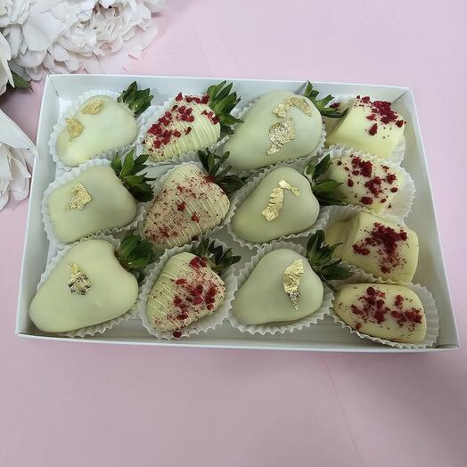 Бокс клубника+банан в шоколаде