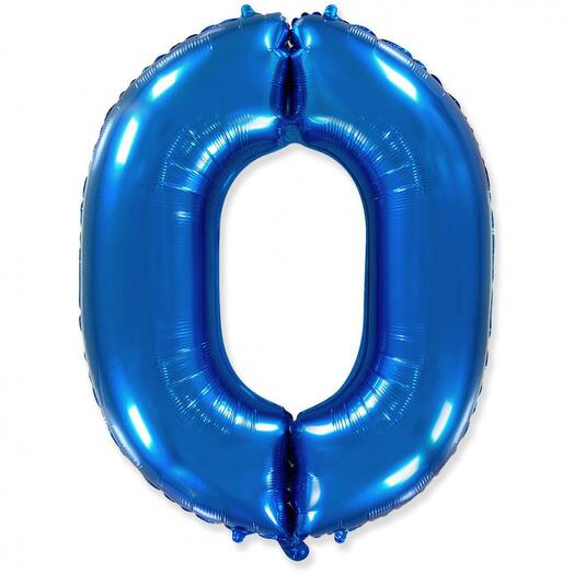 Шар фольгированный цифра " 0 "