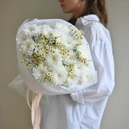 Хризантемы с ромашками