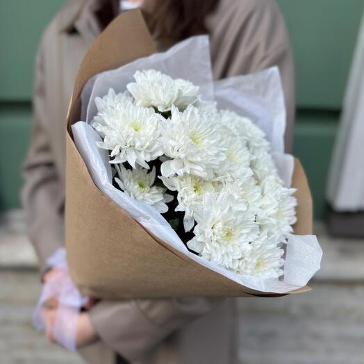 Букет хризантема белая 5 шт