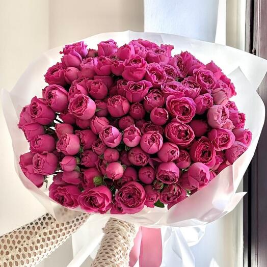 Букет кустовых пионовидных роз PREMIUM