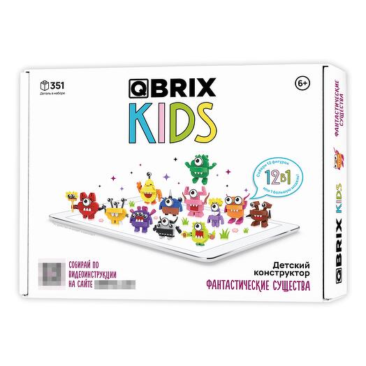 Конструктор QBRIX KIDS Фантастические существа (коллекционный набор 12 в 1)