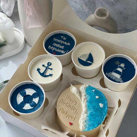 Бенто торт и cake to go с морем