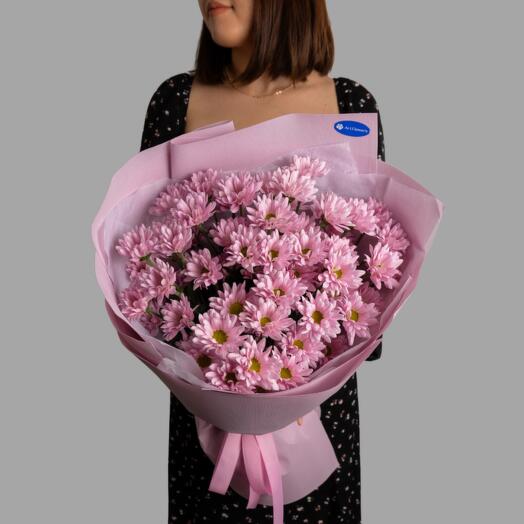 Букет из 7 кустовых хризантем