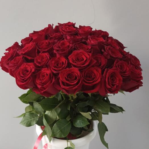Букет из 51 бордовой розы/ СКИДКА -15%