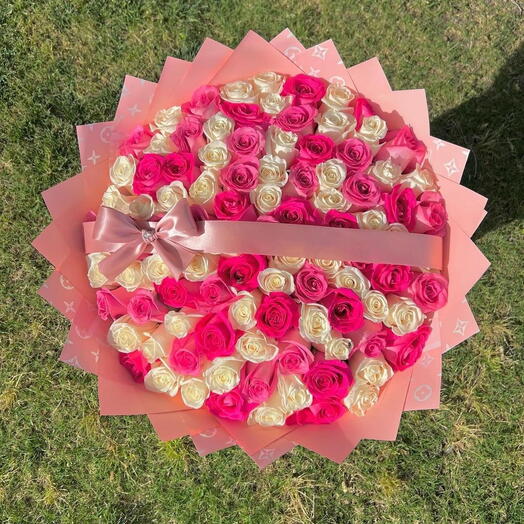 79 Pink and white rose