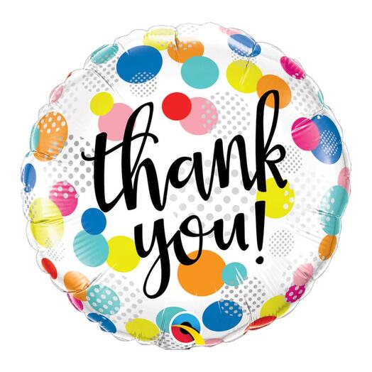 Thank You Dots Upon Dots Foil Balloon