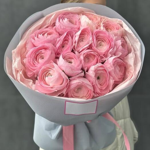 Bouquet of pink ranunculus 15 pieces