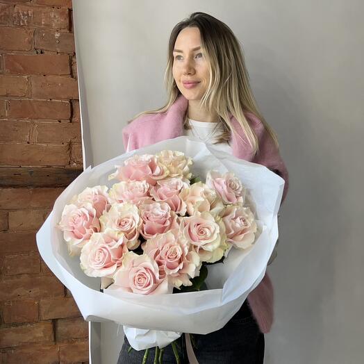 Bouquet of French roses, 15 pieces