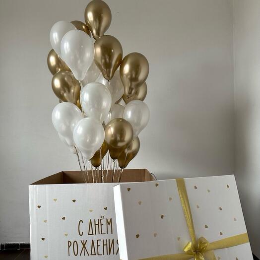Коробка сюрприз с шарами