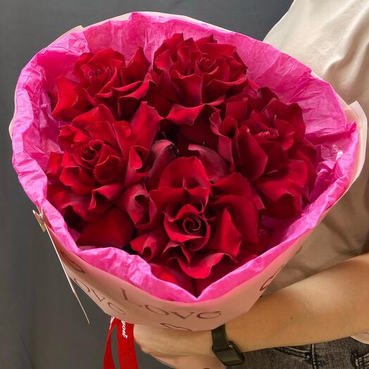 Red roses. French roses