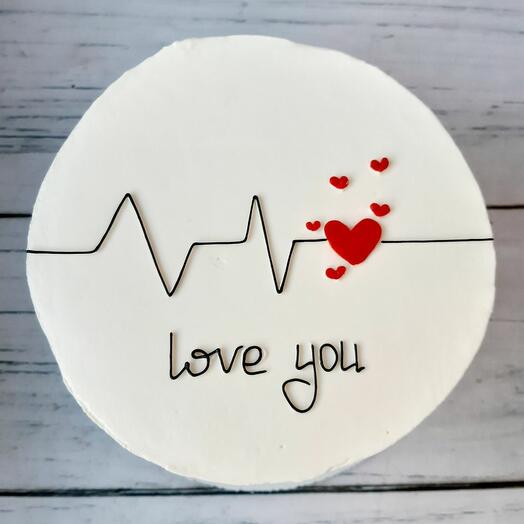 Бенто торт 750гр. Love you на 14 февраля