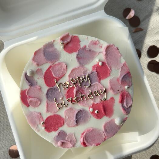 Бенто-торт happy birthday на день рождения бабушке, маме, подруге, сестре, коллеге
