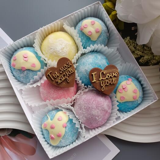 Моти с шоколадом Я тебя люблю