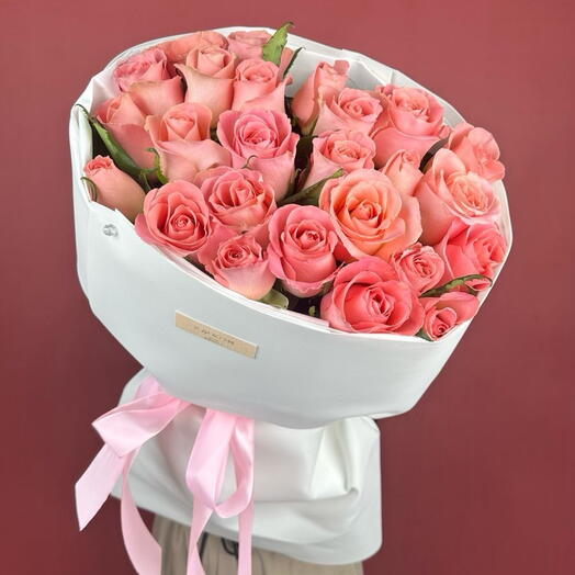 Rosas de melocotón de Kenia 25 piezas