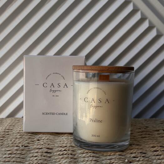 Candle in glass Praline 200ml