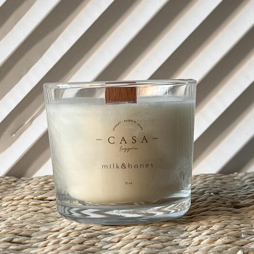 Свеча в стекле Milk Honey 75ml