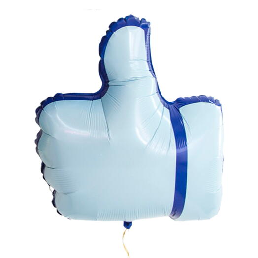 Воздушный шар ЛАЙК гелий. Helium balloon LIKE blue